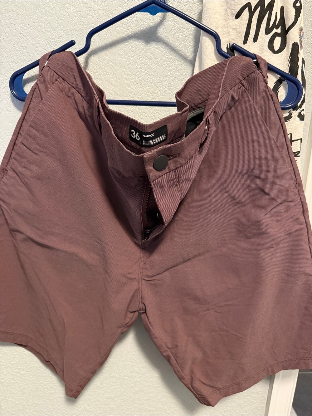High-Rise Mauve Cotton Hurley Shorts